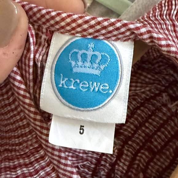 KREWE Girls Dress Size 5 Red Gingham Christmas Holiday Festive Party Babydoll - Picture 3 of 6